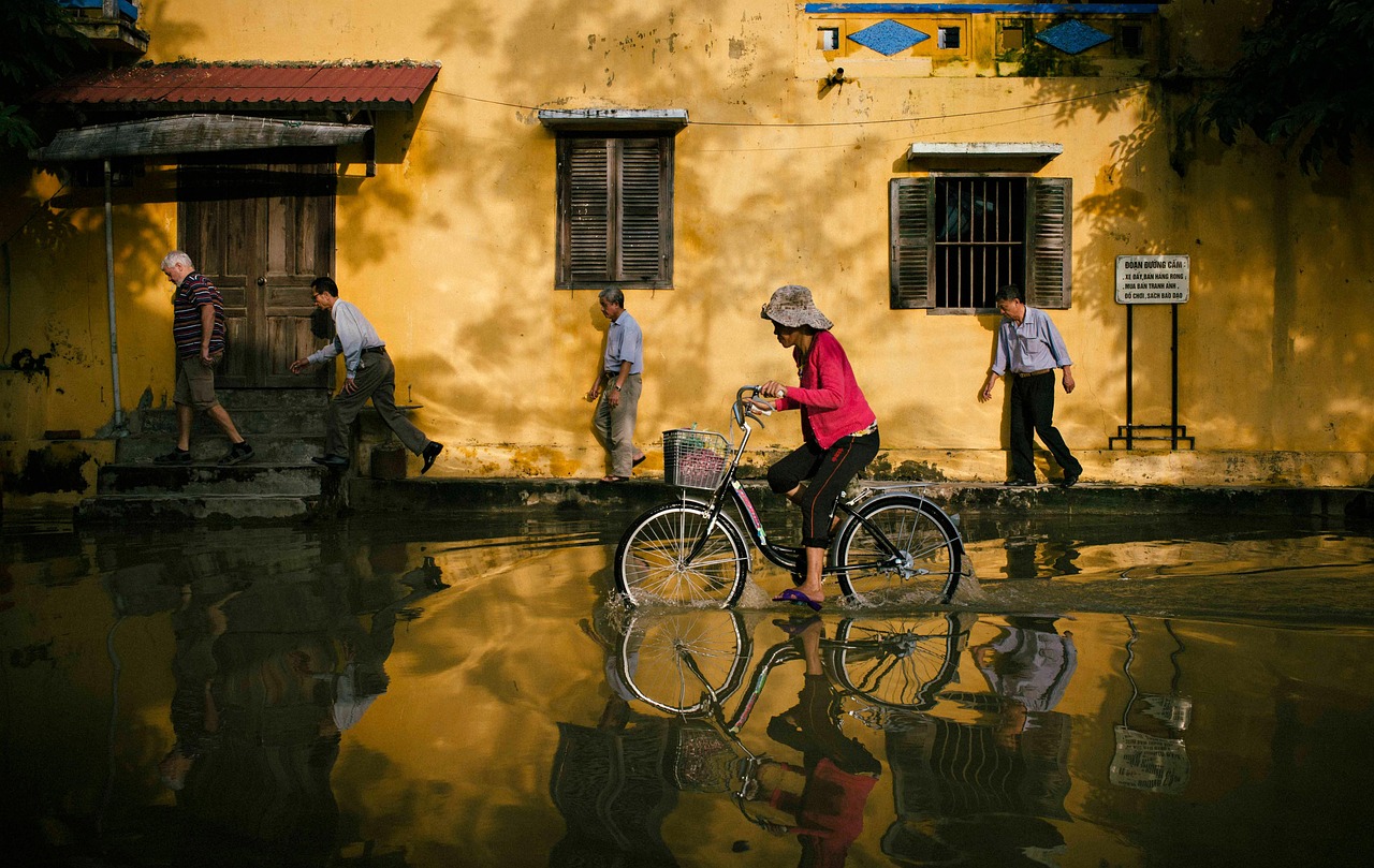 Stock photo of a flooded street