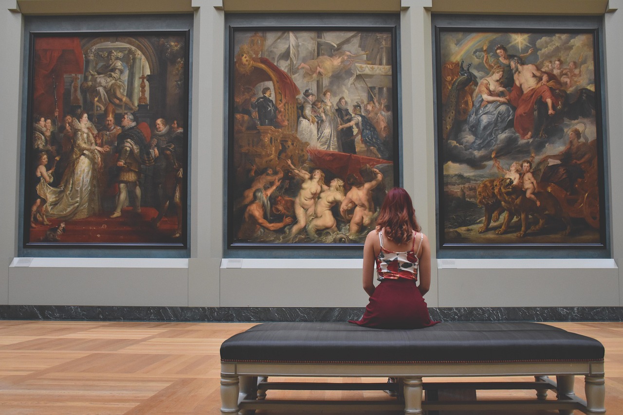 Stock photo of an art gallery